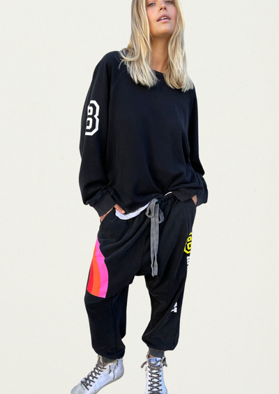 WASHED BLACK - SLOUCHY TRACK PANT